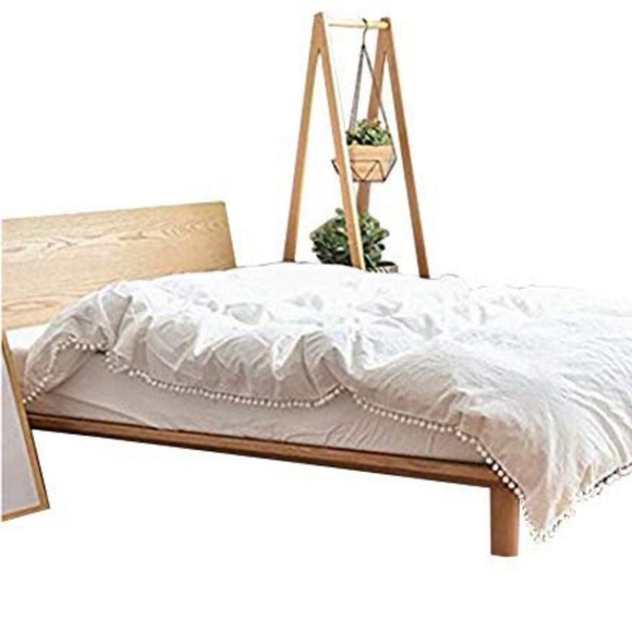 Meaning4 Other - White Pom Pom King/Cali King Duvet Cover